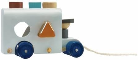 PlanToys® Sorting Bus Wooden Toy for Kids Ages 3+ | Montessori Shape & Colour Learning Activity for Sorting, Coordination & Fine Motor Skills | Eco-Friendly Educational Playset