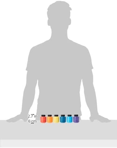 CRAYOLA 6 Acrylic Tempera Paints, Sunset Colours in Resealable Jars Ready to Use for School and Leisure /
