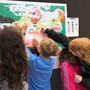 Huge Mosaic Puzzle Poster Kits | Group Project | No Mess Paint by Sticker | Stay at Home Activity | Classroom | One Sticker at a Time! | Large Frog | Learning Fun | 40” X 36” Giant Poster