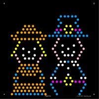 Holiday Refill templates for Lite Brite Cube, Flat-Screen, and Four Share (10 Sheets, 7x7)