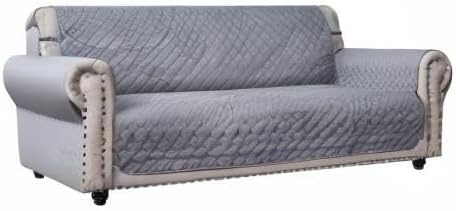Ameritex Couch Sofa Slipcover 100% Waterproof Nonslip Quilted Furniture Protector Slipcover for Dogs, Children, Pets Sofa Slipcover Machine Washable (Light Grey, 68")