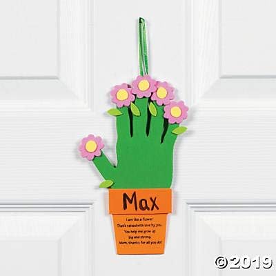 Handprint Flowers for Mom Craft Kit - Makes 12 - DIY Mother's Day Craft Gifts for Kids