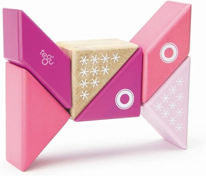 6 Piece Tegu Travel Pal Magnetic Wooden Block Set, Kitty