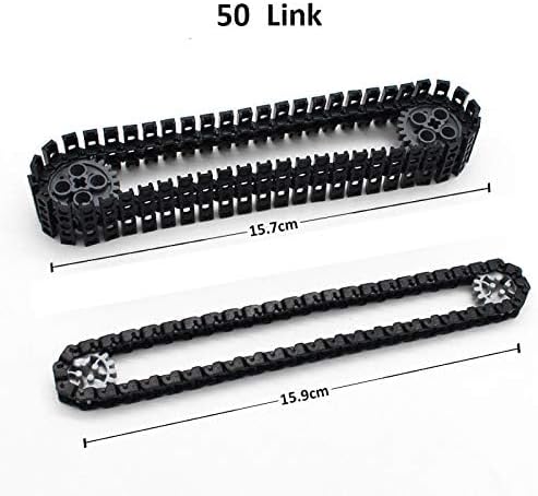 Building Blocks Parts Tank Track Wheels Treads Chain Links Motorcycle Car Accessories Toys for 6-12 Years Old Boys Girls Kids Gift (212 Pcs Tank Track)