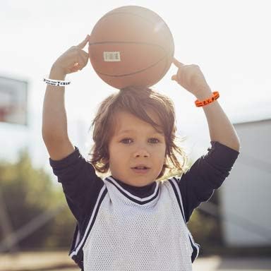 Oringaga 24PCS Basketball Silicone Wristband/Bracelets - Basketball Party Favors and Supplies - Motivational Sports Prize -Carnival/Events