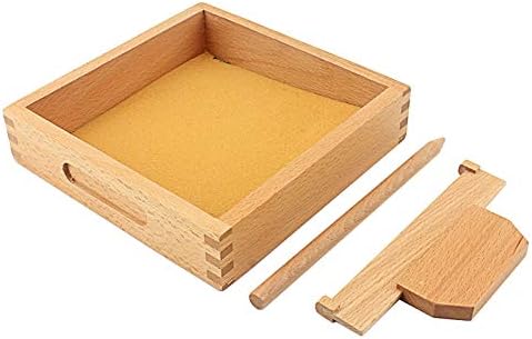 Baby Toy Montessori Language Toy Sand Tray Writing Abilty Yellow Sand Preschool Kindergarten Training Learning Toys for Children