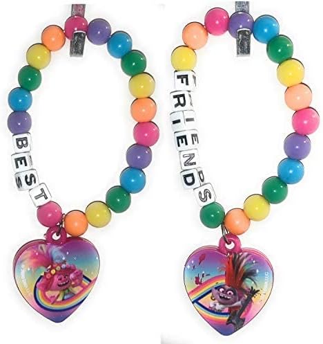 World Tour Best Friends Accessory 6 Piece Set for Kids, with Snap Clip Barrettes, Best Friends Bracelets, and Rings.