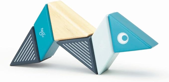 6 Piece Tegu Travel Pal Magnetic Wooden Block Set, Whale