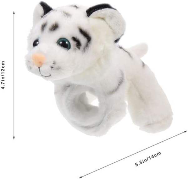 Kisangel 2pcs Wrist Hugger Plush Slap Bracelet Animals Huggables Plush Animals Slap Band Kids Party Favor(Assorted Color 1)