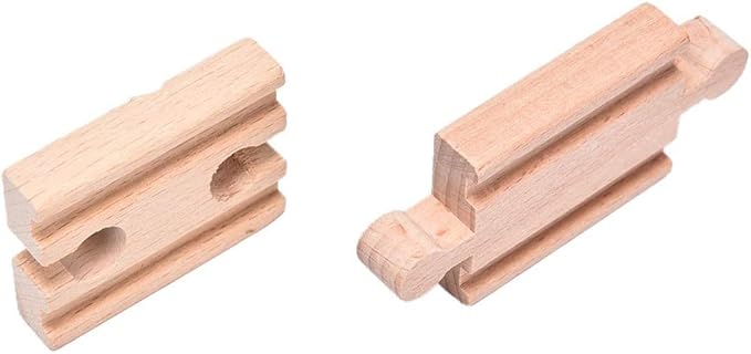 11 Pack Wooden Train Tracks Sets Toys,Male-Male Female-Female Bump Track,Crossing Bridge Train Track Toys,Cross Track and Stop Track Compatible with All Major Brands,Railroad Toy Accessories