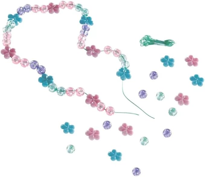 ©Disney Princess Enchanting Jewelry Bead Kit | Includes 64 Multicolor Beads & 2 Elastic Strings, Ideal Party Gift For Birthdays & Themed Events - 1 Set