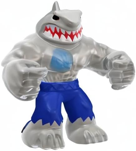 Heroes of Goo Jit Zu Goo Shifters DC Super Villain Stretchy Action Figure Hydro Attack King Shark. Incredibly Mushy DC 4.2" Toy Figure. Crush The Core!