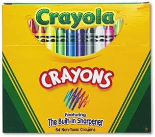 Classic Color Crayons in Flip-Top Pack with Sharpener, 64 Colors