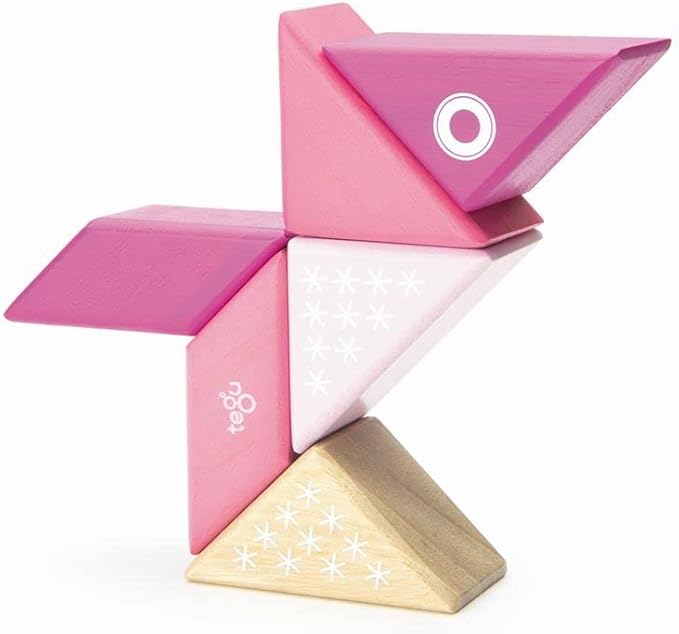 6 Piece Tegu Travel Pal Magnetic Wooden Block Set, Kitty