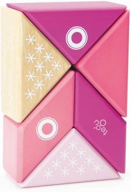 6 Piece Tegu Travel Pal Magnetic Wooden Block Set, Kitty