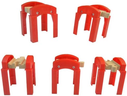 Wooden Train Bridges, Bridge Support, Wooden Train Track Accessories, Wooden Train Track, Train Tracks Compatible with All Major Brands, Wooden Toys for Girls & Boys