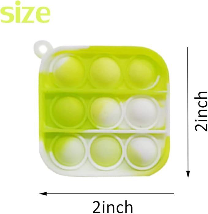 60 Pcs Mini Pop Bubble Fidget Sensory Toys, Pop Keychain Bulk Toy for Party Favor, Classroom Student Prizes Easter Basket Goodie Bag Stuffers Christmas Valentine Gift for Kid