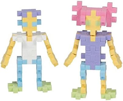 PLUS PLUS 240 Piece Interlocking Building Blocks for Kids, Open Ended Connecting Toys, STEM Bin Classroom Mini Manipulatives - Pastel Mix Play Tube