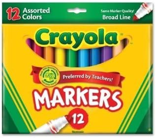 Crayola CR-58-7712 Classic Non-Washable Marker, Broad-Line, 12 Colors/Set 2 Sets
