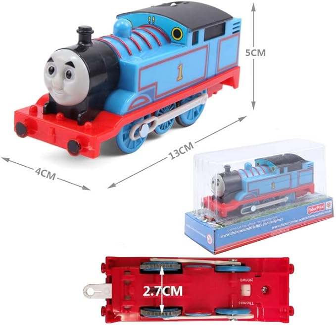 wltk Motorized Blue TH-OMAS Train Engine Toy Set, Battery-Powered Train’s Friend Toy Set ,Toddlers Train Toys for Age 3 4 5 6 7 8 Kids Boys Girls