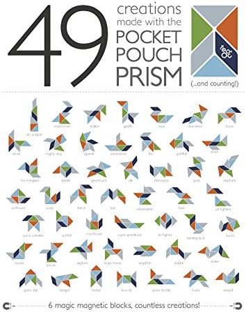 6 Piece Tegu Pocket Pouch Prism Magnetic Wooden Block Set, Nelson