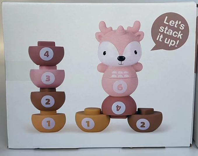 Nueplay Ages 18+ Months Toddler Learning Toys, Counting and Sorting Toys Kids Bowling Set, Animal Shape Puzzle and Bowling Game to Enhance Shape, Color, and Number Recognition, 1 Year Old Girl Gifts