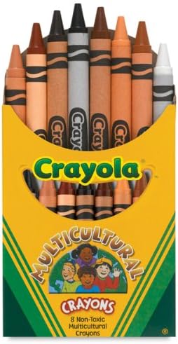 Crayola Multi-Cultural Crayons, Large, 7/16 x 4 Inches, Assorted Skin Tone Colors, Pack of 8