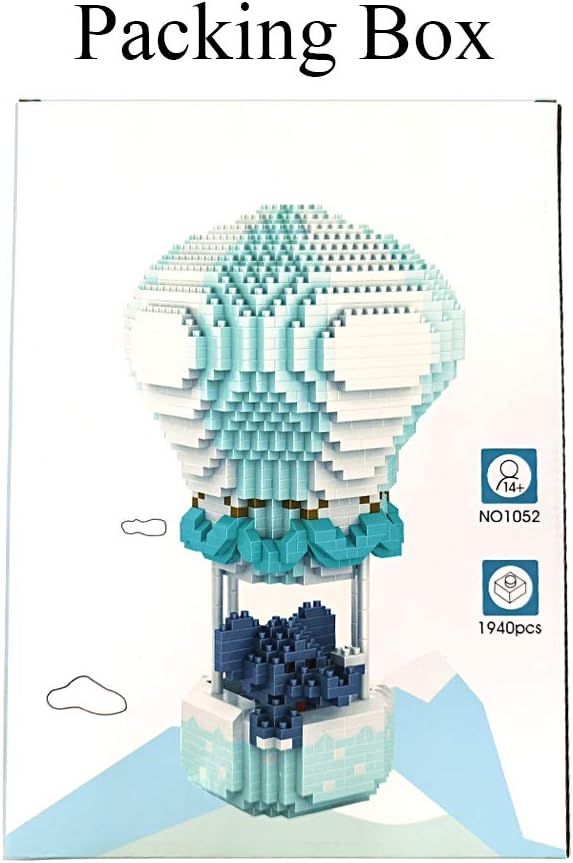 Building Bricks 1900+ Pieces Set - 1900 Pieces Classic Building Blocks - Mini Building Blocks for Boys Girls & Adults Kids (Light Blue)