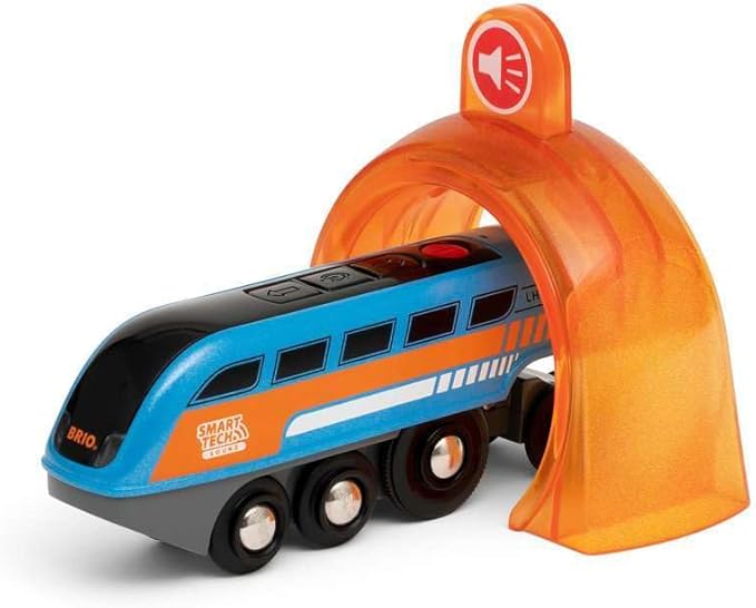 BRIO 33971 Smart Tech Sound Record & Play Engine - Interactive Wooden Toy Train for Kids | Perfect for Age 3 and Up | Enhances Motor Skills