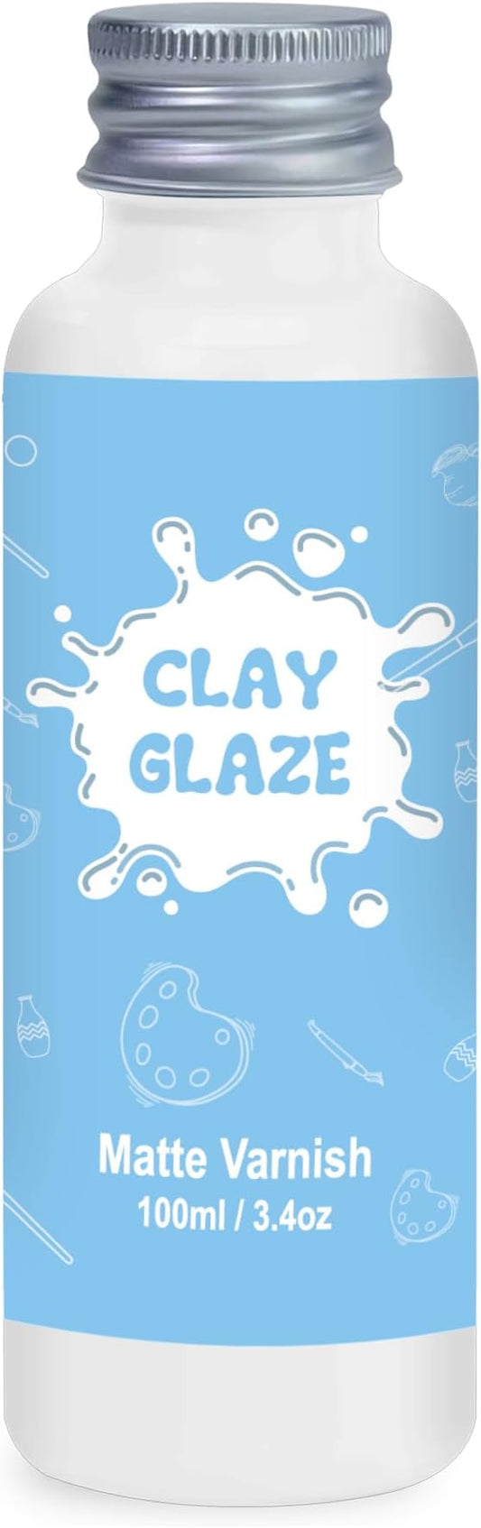 100ml Air Dry Clay Varnish,Air Dry Clay Sealant for Airdry Clay,Air Dry Clay Glaze Can Not Only Used to Prevent Clay Cracking, Scratches, and Wear,It Can Also Having a Matte Glaze Effect (Matte)