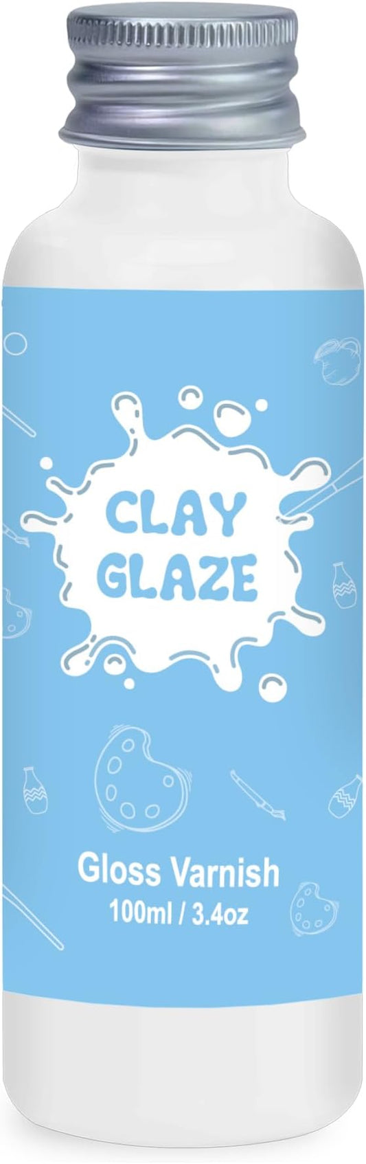 100ml Air Dry Clay Varnish,Air Dry Clay Sealant for Airdry Clay,Air Dry Clay Glaze Can Not Only Used to Prevent Clay Cracking, Scratches, and Wear,It Can Also Having a Glossy Glaze Effect (Gloss)