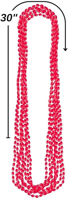 Silver Metallic Bead Necklaces, Party Accessory, 48 Ct.