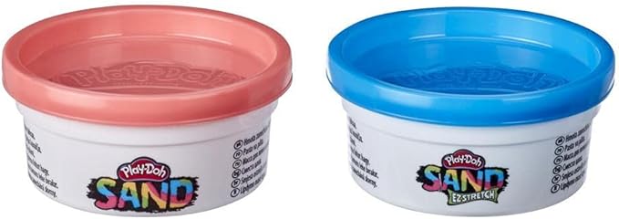 Hasbro Play-Doh Sand 2-Pack Assortment - 1 tub Pink Sand and 1 tub Blue Sand Ez Stretch