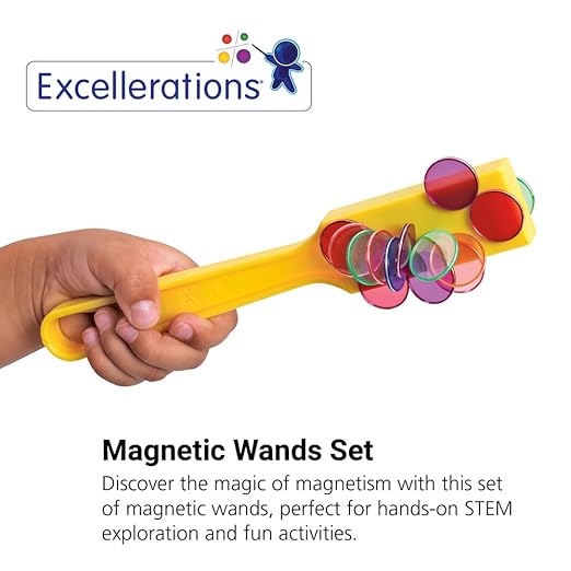 Magnetic Wands, Science Experiment Tool, Set of 6, Ages 3+
