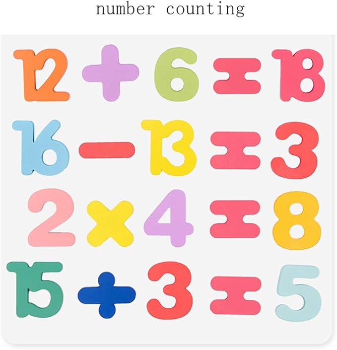 Wooden Toddler Puzzles 2 Packs Kids Educational Learning Toys Preschool Puzzles Letters Alphabet Number for 1 2 3 4 5 Year Old Boy Girl Toddler Children Gifts