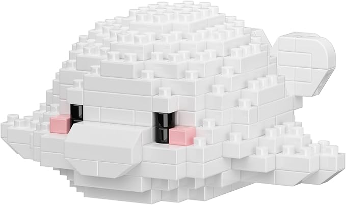 Marine Animals Building Blocks Sets Mini Building Blocks Ocean Animal Sea Creatures Building Blocks Set Mini Building Blocks Toys STEM Gifts for Kids Adult(White Whale)