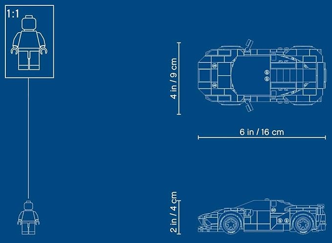 LEGO Speed Champions 76895 Ferrari F8 Tributo Toy Cars for Kids, Building Kit Featuring Minifigure (275 Pieces)