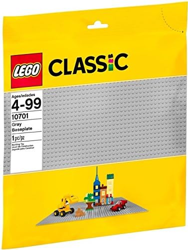 LEGO Classic Gray Baseplate 10701 Building Toy Compatible with Building Bricks for Kids Play (1 Piece)
