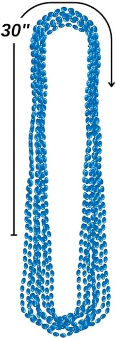 Silver Metallic Bead Necklaces, Party Accessory, 48 Ct.