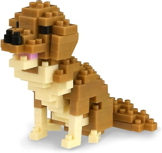 BOROLA Pet Dog Building Blocks Set Educational Toy Realistic Fun Animal Assembly Kit Toys Games(Golden Retriever Blocks)