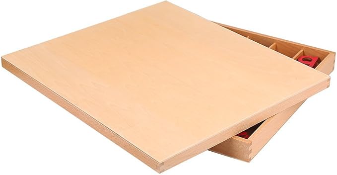 Montessori Letter Work Learning Materials Wooden Small moveable Alphabet Language Objects with Box (Red & Blue)