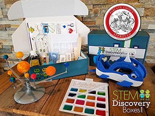 STEM Discovery Box 3 Month Subscription with 9 STEM Projects - Educational Science Technology Engineering Learning Lab - Kids Experiment Activity Build Sets - Girls & Boys Children Ages 7 - Teen