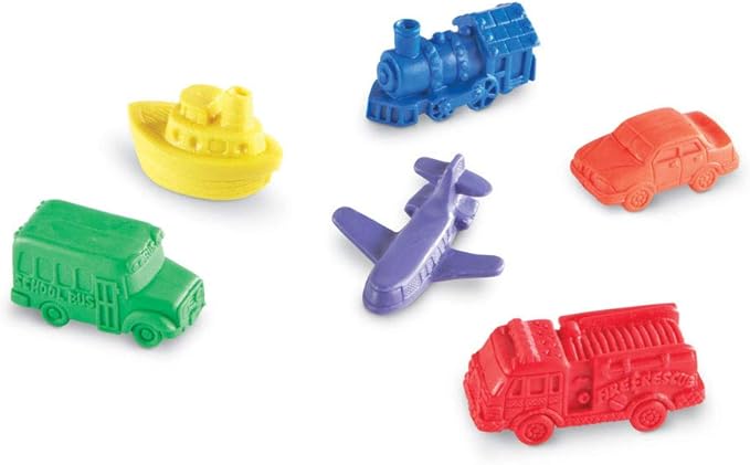 Learning Resources Mini Motors Counting and Sorting Fun Set - 72 Pieces, Ages 3+ Car Counters for Kids, Preschool Math Counters, Math for Preschoolers
