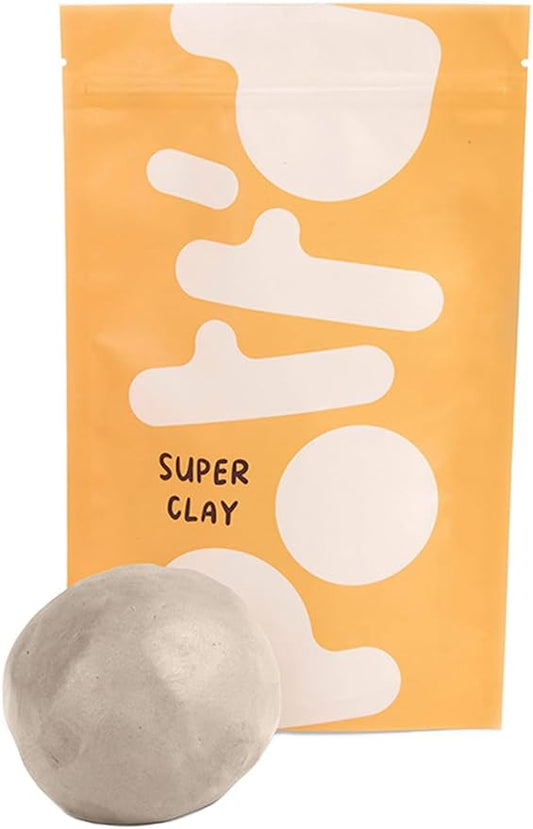 Pott'd Extra Pack of Premium Air-Dry Clay (1kg) - Pottery for Beginners, Air Dry Modelling Clay, Adult Pottery Kit