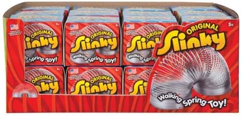The Original Slinky Walking Spring Toy, 2.75-inch Diameter Metal Slinky, Fidget Toys