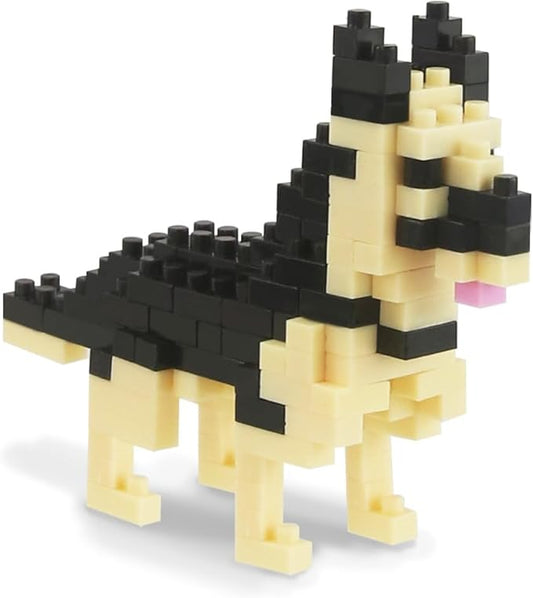 BOROLA Pet Dog Building Blocks Set Educational Toy Realistic Fun Animal Assembly Kit Toys Games(German Shepherd Blocks)