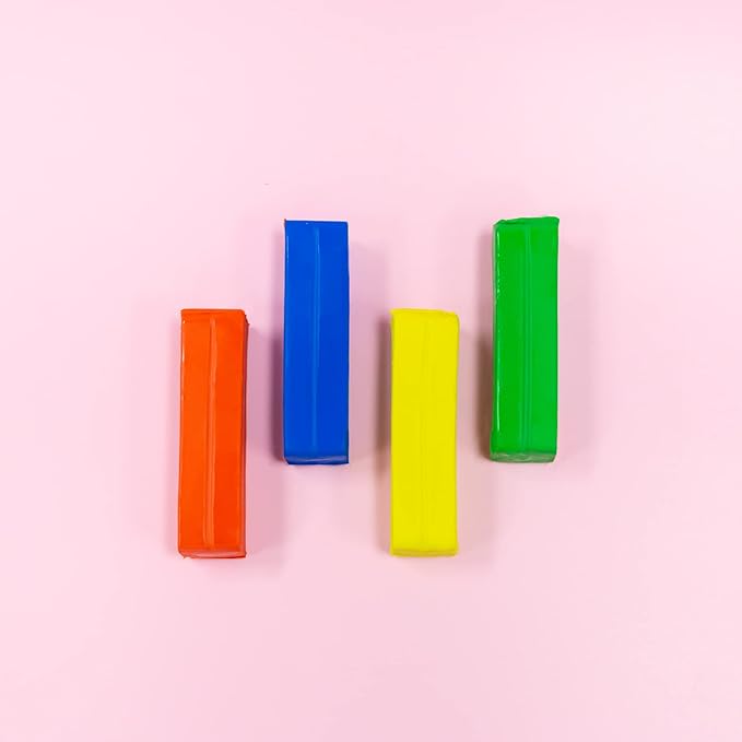 BAZIC Modeling Clay 4 Primary Color 1 LB, Light Dough Art Craft, Non Toxic Gift for Artist Kids Toddler Boys Girls, Bulk for Classroom, 24-Pack