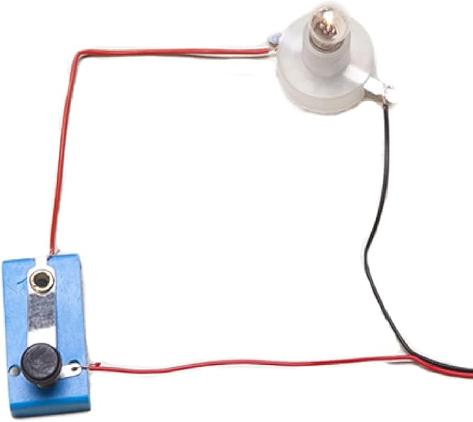 Electrical Circuit Experiment Kit, Small Bulb Lights Up Kit Basic Physic Science Playset Educational Kit A OneSize Science Kits and Toys Flash Cards Learning and Education