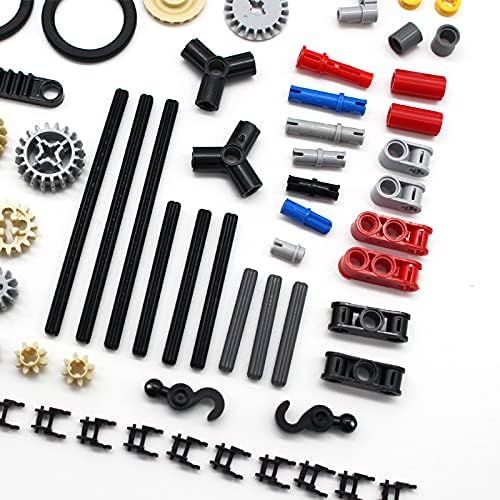 116PCS Gear and Axle Set for Technic Parts Compatible with with Major Brand Technic Parts, DIY Gears Assortment Pack(Gears Pins Axles Differential New) for Technic Building Blocks Set