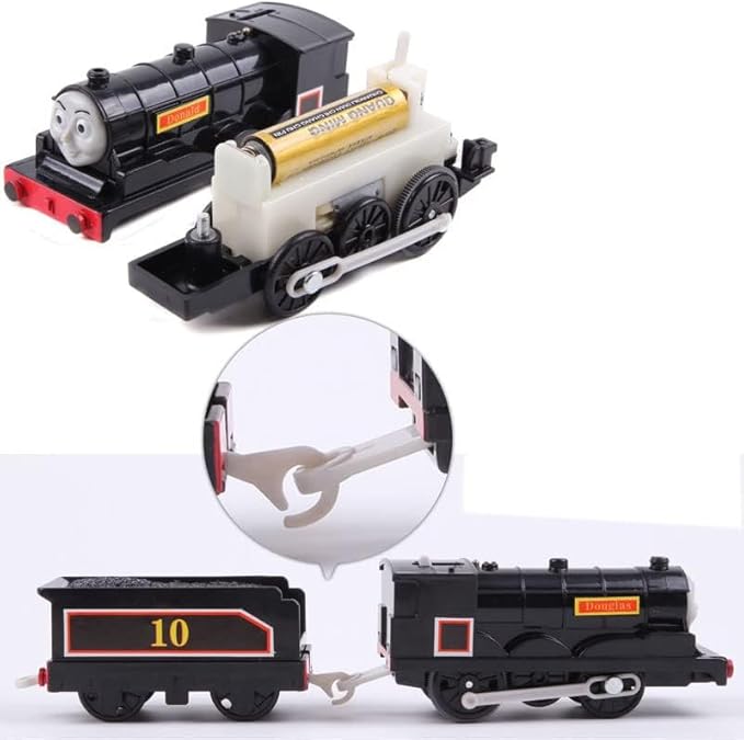 wltk Motorized Douglas Train Engine Toy Set, Battery-Powered Train’s Friend Toy Set ,Toddlers Train Toys for Age 3 4 5 6 7 8 Kids Boys Girls